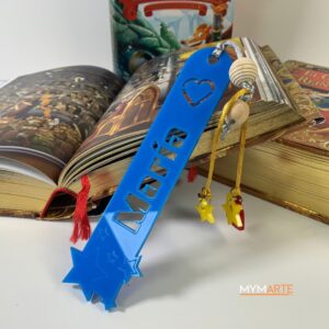 Marcapaginas Estrellas Corazones con nombre
