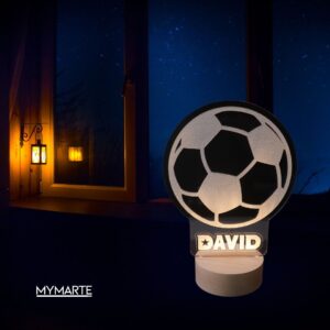 Lámpara LED Balón de fútbol metacrilato 6 mm
