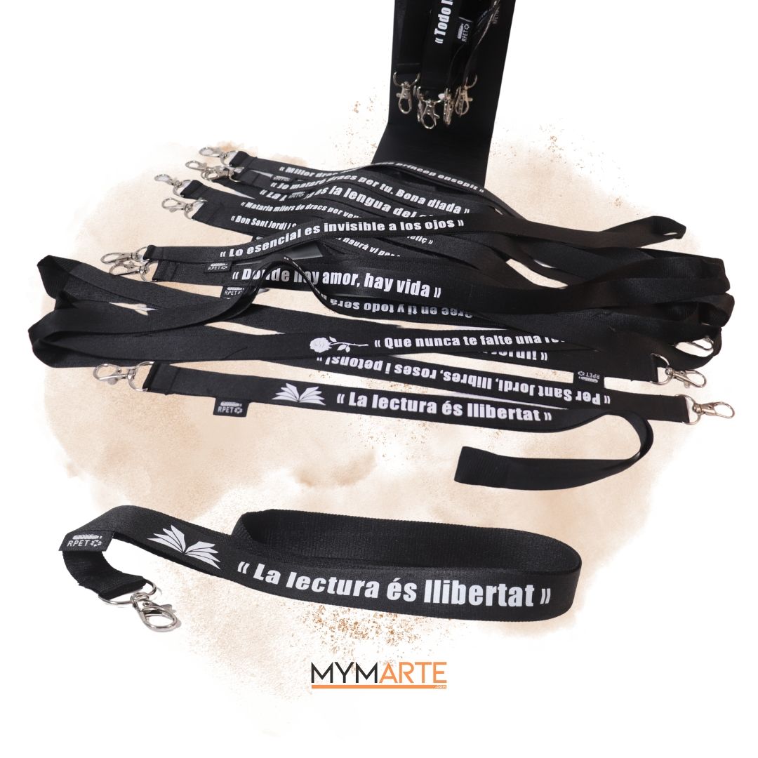 Lanyard Sant Jordi con frases variadas 2 Lanyard Sant Jordi con frases variadas