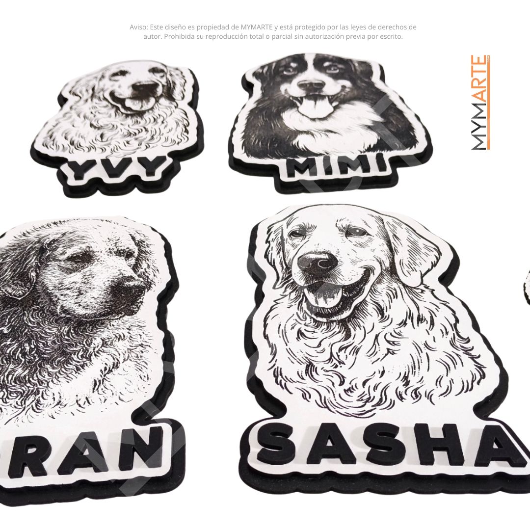 Placa Perro MDF 1 cara Láser bajorrelieve con nombre 3 Placa Perro MDF 1 cara Láser bajorrelieve con nombre - Imagen 3